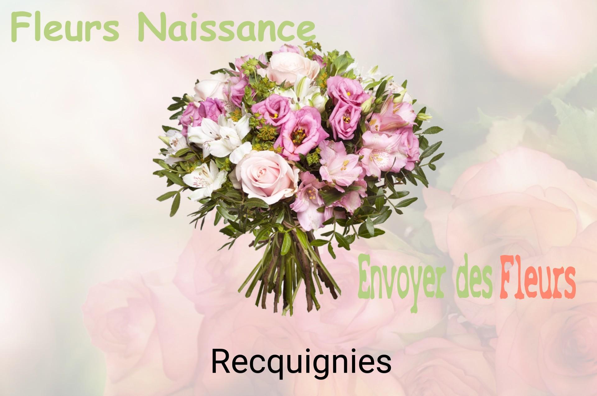 Bouquet de fleurs de naissance livré à Recquignies